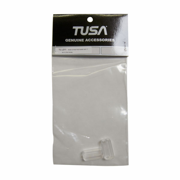 Tusa Mask Strap Retainer Set - Wide Transparent (TC-211)