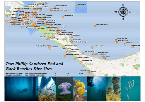 Port Phillip Southern End and Back Beaches Dive Sites