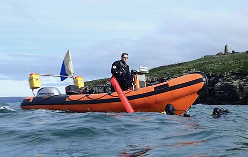 Inflatable Boat Diving