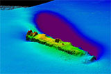 SS Federal multibeam sonar 3D image