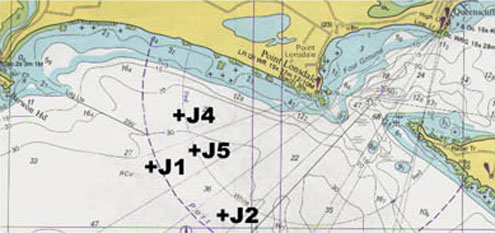Chart location of J class submarines