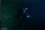 Diver Inside the J4 Submarine