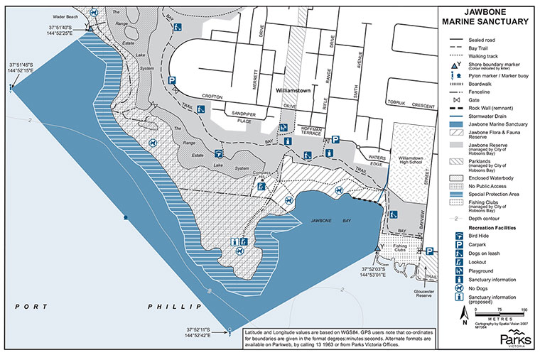 Jawbone Marine Sanctuary Map