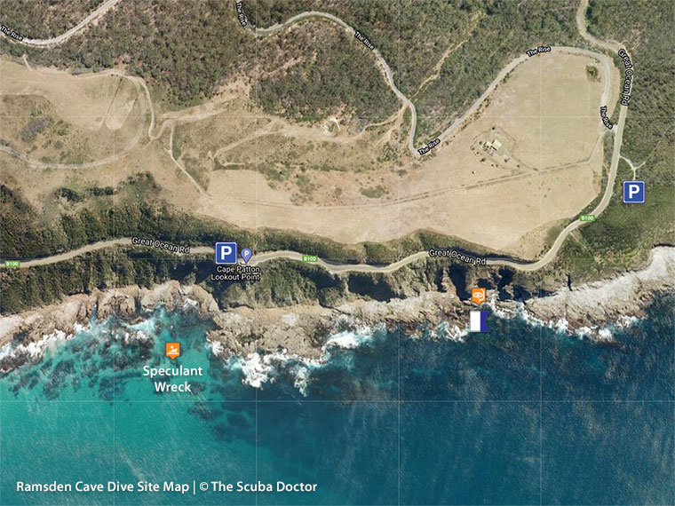 Ramsden Cave Dive Sie Map
