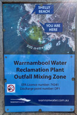 Warrnambool Sewage Outfall Mixing Zone Sign