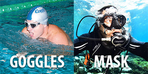 Goggles vs Masks from The Scuba Doctor
