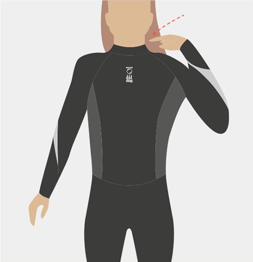 Wetsuit Donning Guide Step 8