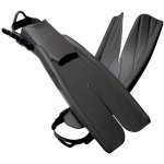 Apollo Bio-Fin Pro Fins with Rubber Straps - Black - XS