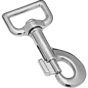 SS Bolt Snap w/Swivels - 82mm - Flat Swivel