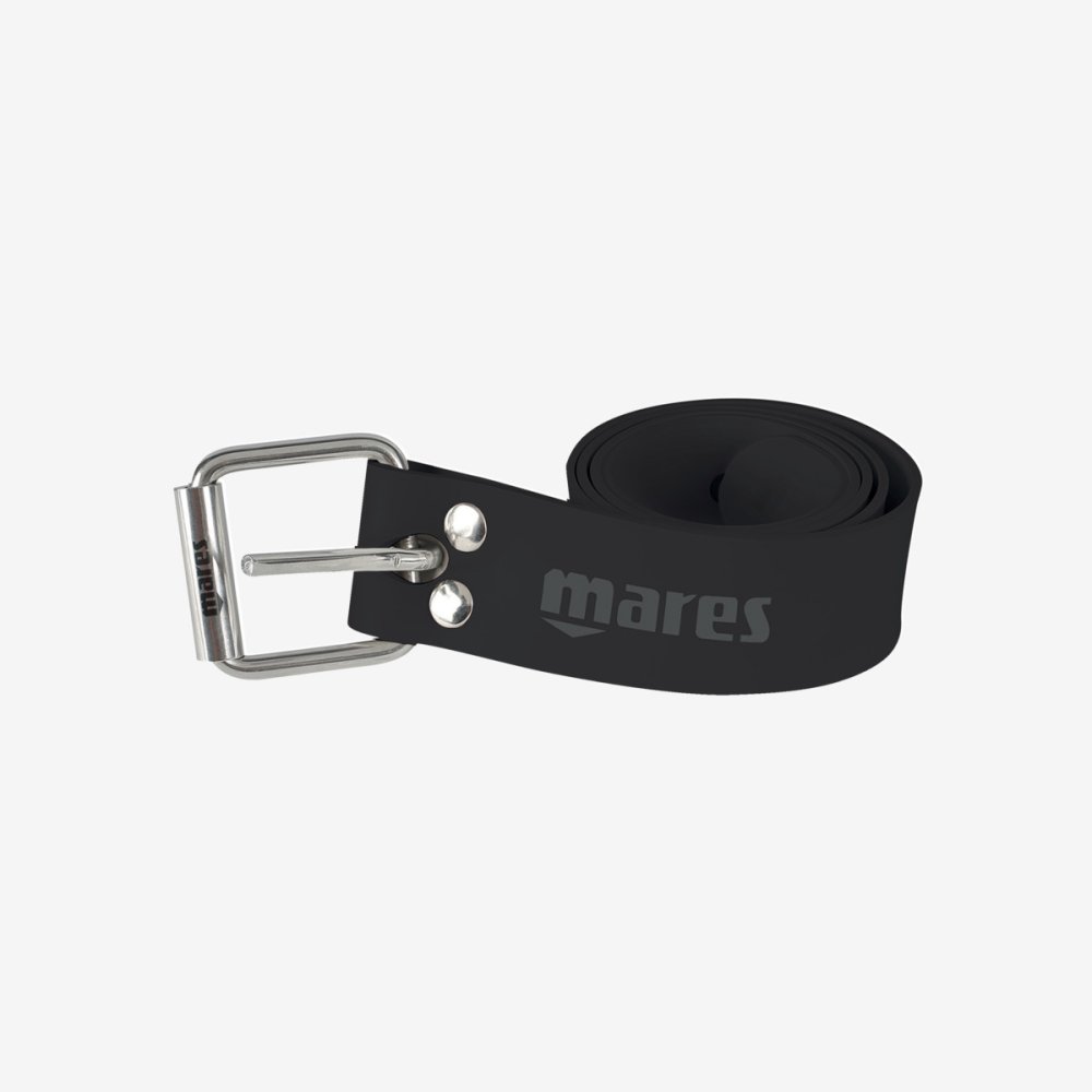Mares Elastic Rubber Belt with Marseillaise Buckle | Black - Click Image to Close