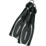 Cressi Reaction EBS Fins - Open Heel Bungee Straps - Black / Silver - S-M