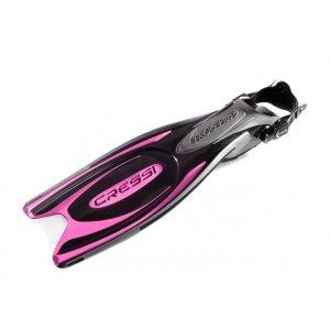 Cressi Frog Plus Fins - Open Heel - Black / Pink - S-M