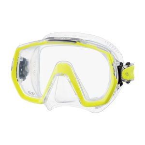 Tusa Freedom Elite Mask - Clear skirt - Fluro Yellow frame (FY)