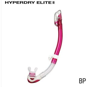 Tusa Hyperdry Elite II Snorkel | Clear/ Bougainvillea Pink