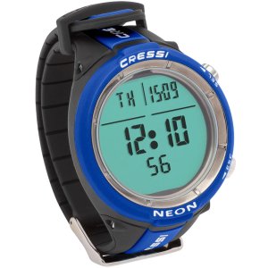 Cressi Neon Dive Computer - 2-Gas Nitrox Watch Freedive - Blue