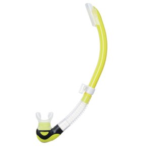 Tusa Platina II Hyperdry Snorkel | Clear/ Fluro yellow