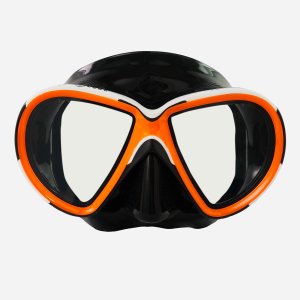 MASK REVEAL X2 BLK/ORANGE - CLR LENS