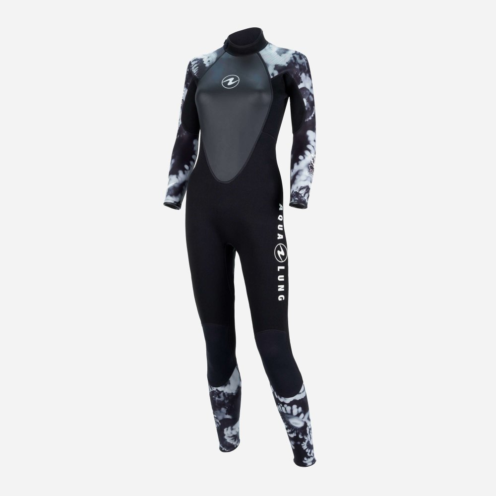 SUIT HYDROFLEX 3MM CAMO BLK/WHT WMS XS - Click Image to Close