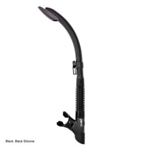 Apollo SV Dry Flex Silicone Snorkel - Black / Black Silicone