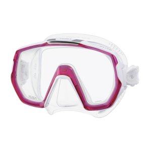 Tusa Freedom Elite Mask - Clear skirt - Bougainvillea Pink frame