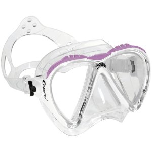 Cressi Lince Mask - Clear Skirt - Clear silicone - Lilac frame