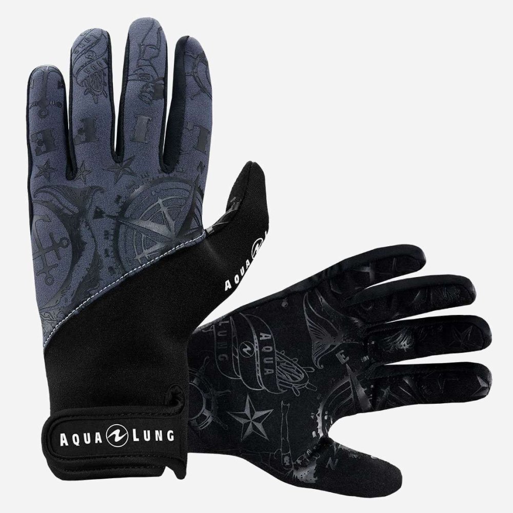 GLOVE 2mm ADMIRAL III BLACK/CHAR LGE - Click Image to Close