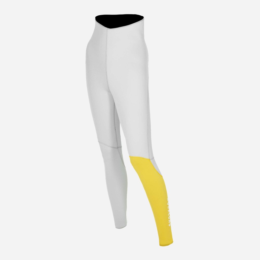 PANT FREEFLEX PRO 3MM WOMEN GREY YELLOW - Click Image to Close