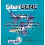 SteriGENE Clear High Level Disinfectant and Cleaner-180 Wipes