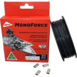 1.8mm MONOFORCE MONOFILAMENT BLACK 20m SPOOL w 4 CRIMPS