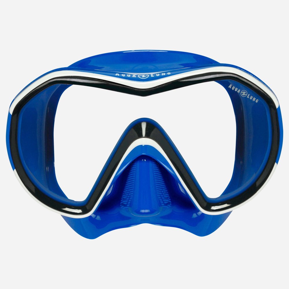 MASK REVEAL X1 WHITE / BLUE SILICONE - Click Image to Close