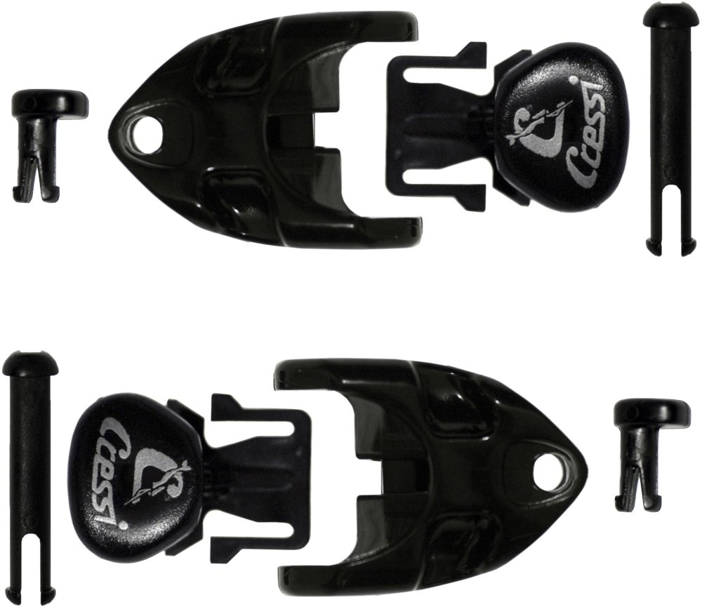 Mask Buckles (Pair) - Big Eyes Evo/Occhio Plus/ Eyes Evo - Black - Click Image to Close