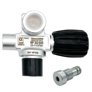 SOS Sidemount Valve - 300 Bar DIN - Right "DX"" "