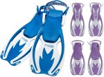 Cressi Rocks - Kids Adjustable Barefoot Fins |S-M | Blue/ White