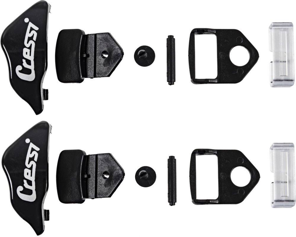 Mask Buckles (Pair) - Big Eyes - Black - Click Image to Close