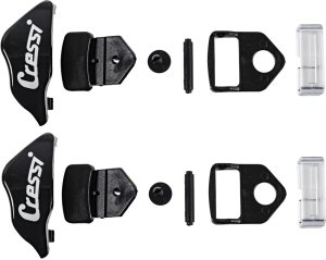 Mask Buckles (Pair) - Big Eyes - Black