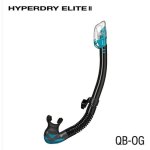 Tusa Hyperdry Elite II Snorkel | Black/ Ocean Green