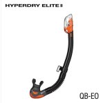Tusa Hyperdry Elite II Snorkel | Black/ Energy Orange
