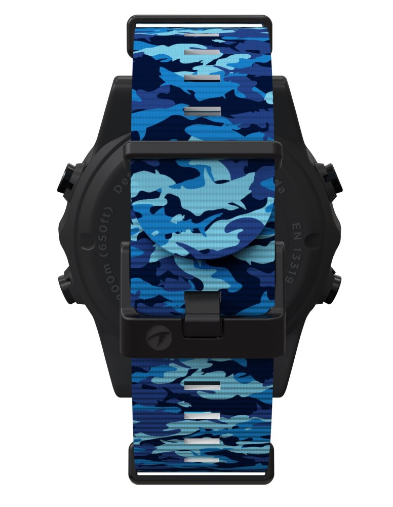 Shearwater Research Teric Nylon Straps Kit - Blue Shark Camo (S) - Click Image to Close