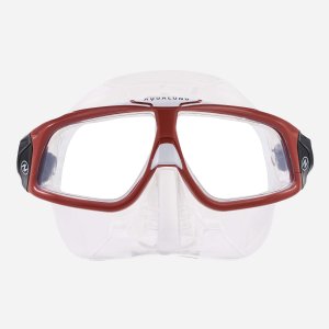 MASK SPHERA X CLEAR SILICONE - BRICK/WHITE