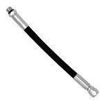 HP Hose For Pressure Gauge - 20cm/8" - Black"