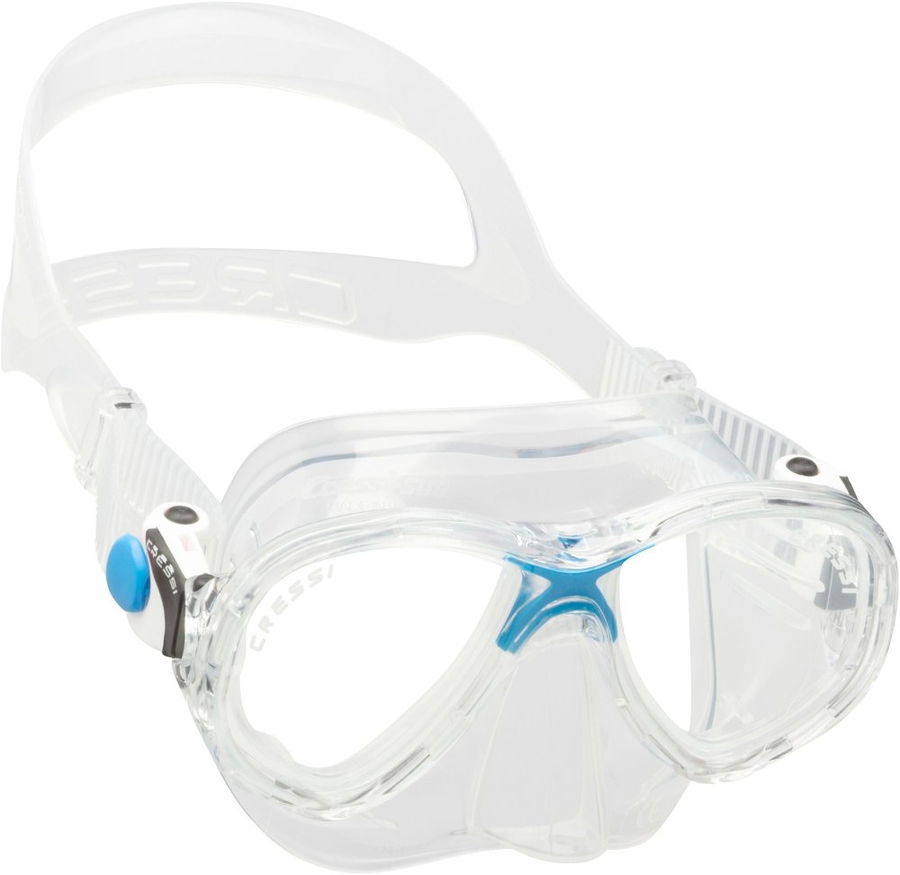 Marea Jr Mask - Junior - Clear/Blue - Click Image to Close