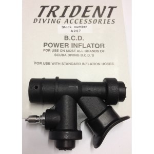 BCD Power Inflator Unit - Trident 45 Degree Mouthpiece