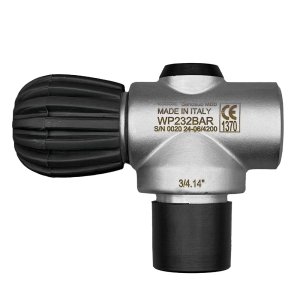 SOS Cylinder X-Flow Valve - 232 Bar - Black Handle