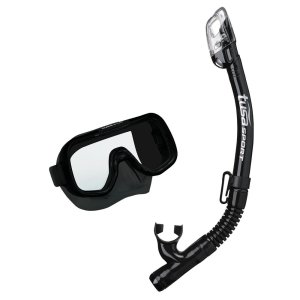 Tusa Sport Mini-Kleio Pro Dry Youth Mask Snorkel Combo Black