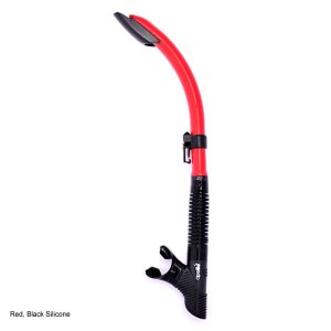 Apollo SV Dry Flex Silicone Snorkel - Red / Black Silicone SN083