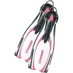 Cressi Reaction EBS Fins - Open Heel Bungee Straps - White / Pink - S-M