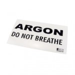 ARGON: DO NOT BREATHE warning decal