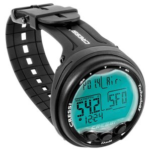 Cressi Giotto Dive Computer - 2-Gas Nitrox Wrist - Black / Black