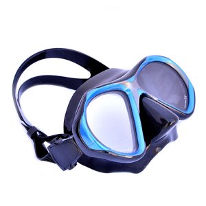 Apollo Black Demon Mask - Metallic Blue Frame / Black Silicone