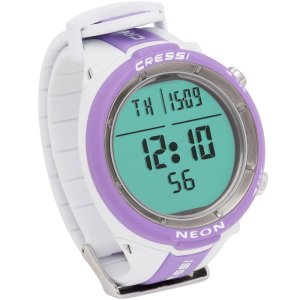 Cressi Neon Dive Computer - 2-Gas Nitrox Watch Freedive - Lilac